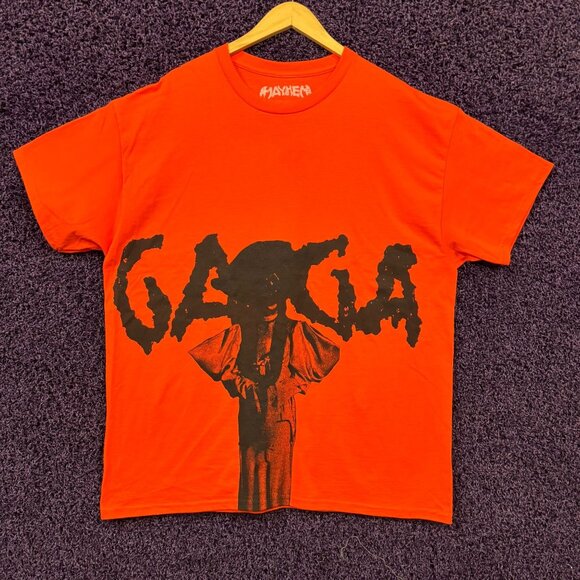 Lady Gaga Orange Pose T-shirt size extra large - Picture 1 of 4